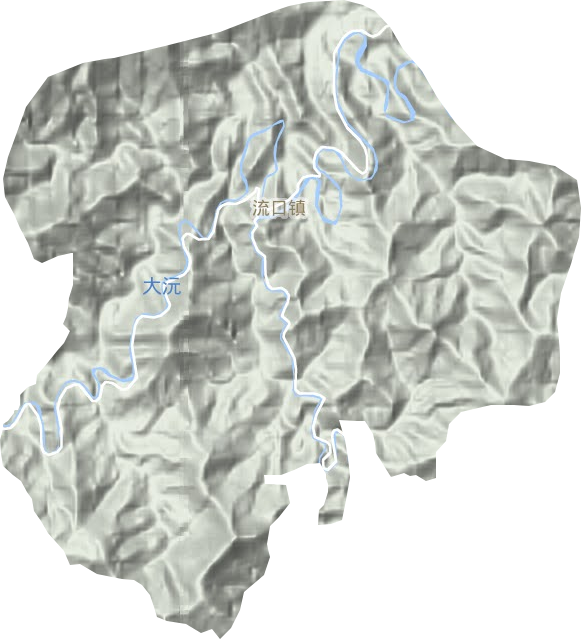 流口鎮(zhèn)地形圖
