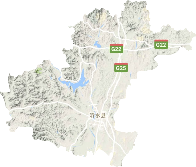 沂水縣地形圖