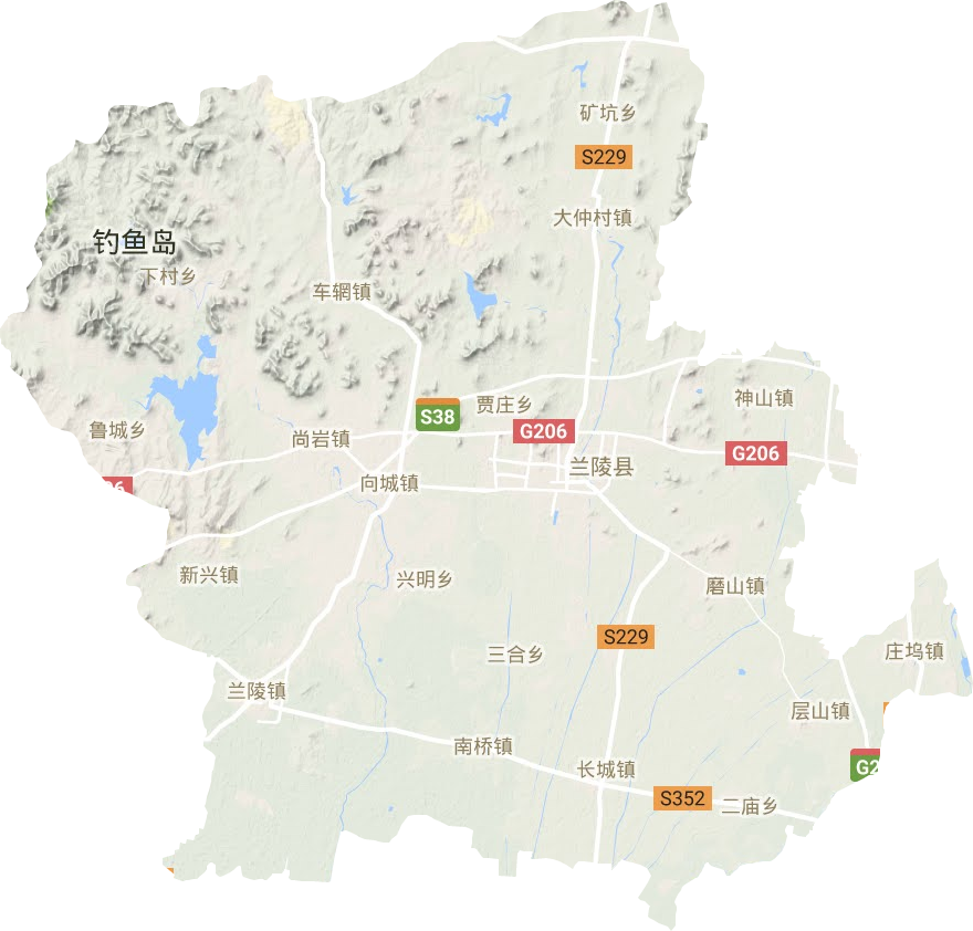 蘭陵縣地形圖