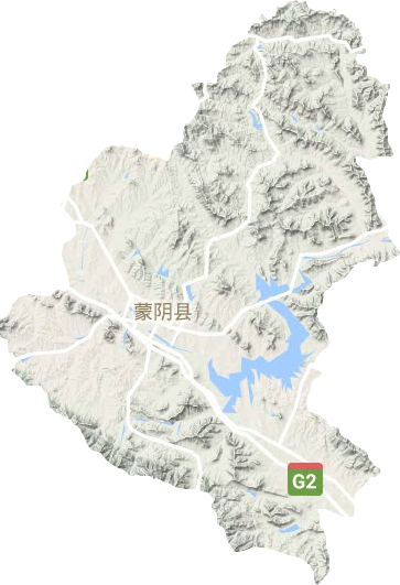 蒙陰縣地形圖