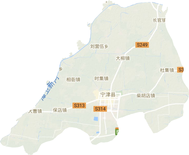 寧津縣地形圖
