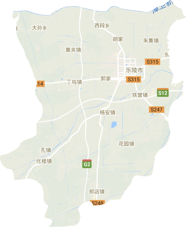 樂陵市地形圖