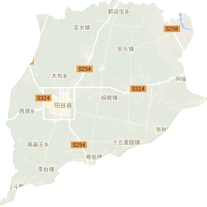 陽谷縣地形圖