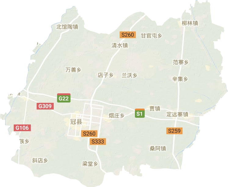 冠縣地形圖