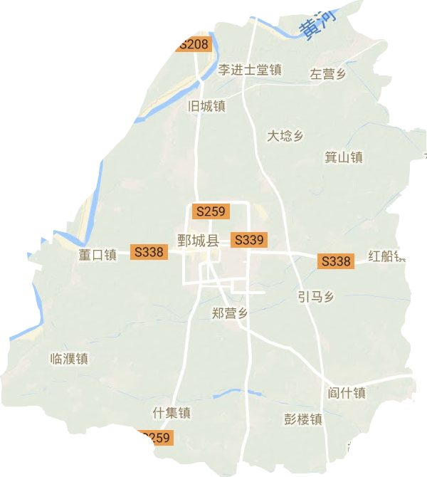鄄城縣地形圖