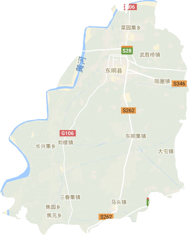 東明縣地形圖