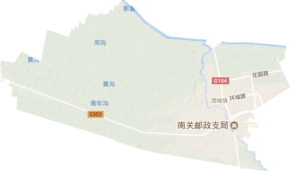 泗城鎮地形圖