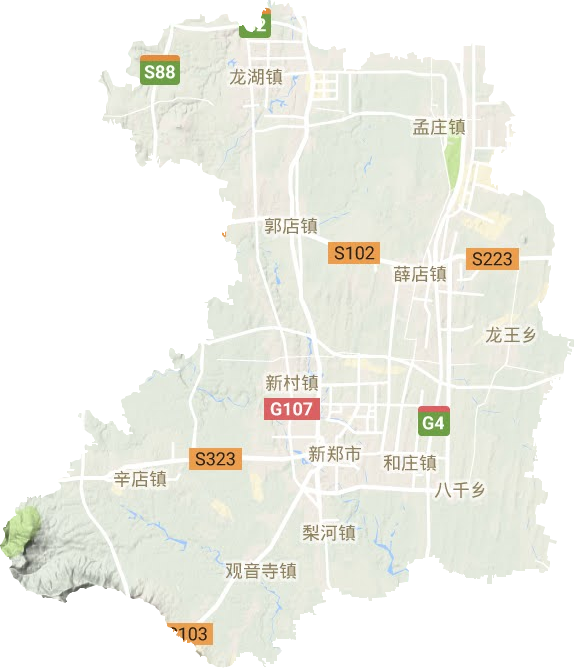 新鄭市地形圖