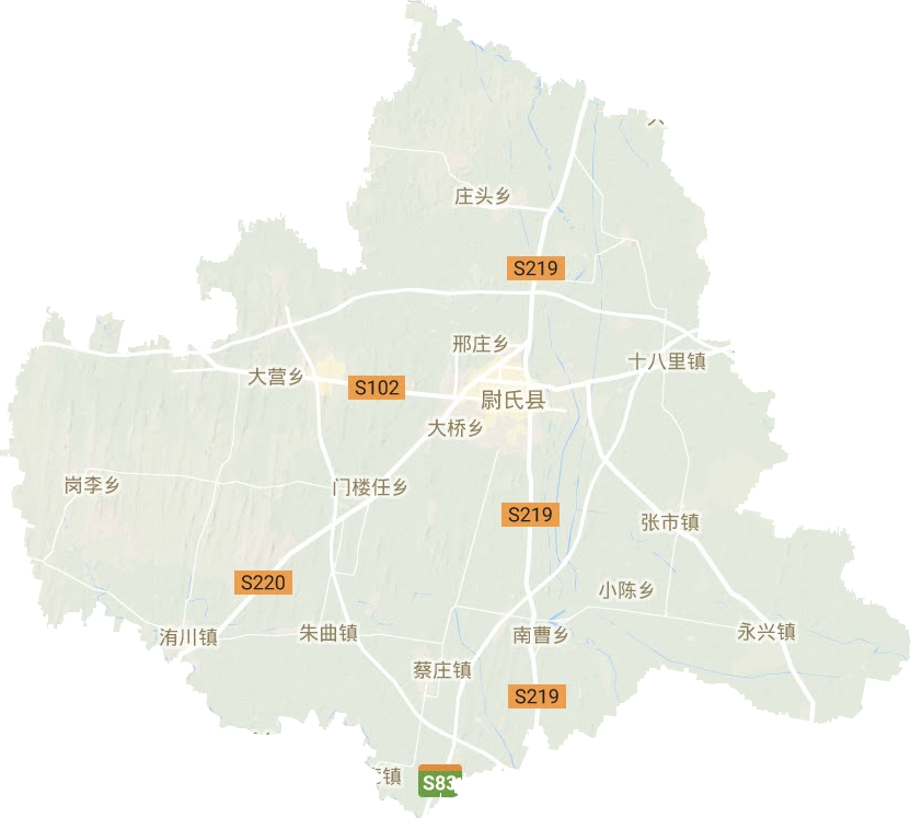 尉氏縣地形圖