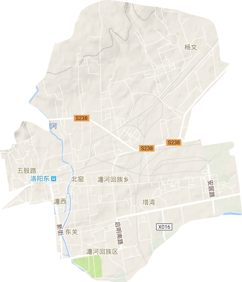 瀍河回族區(qū)地形圖