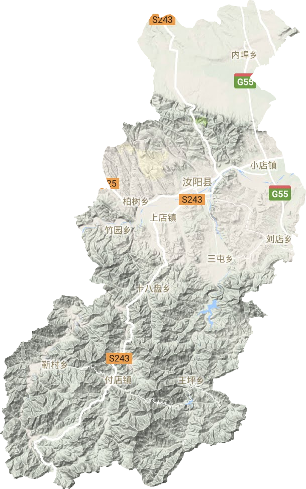 汝陽縣地形圖