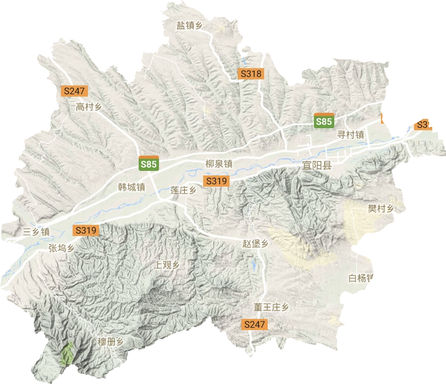 宜陽(yáng)縣地形圖