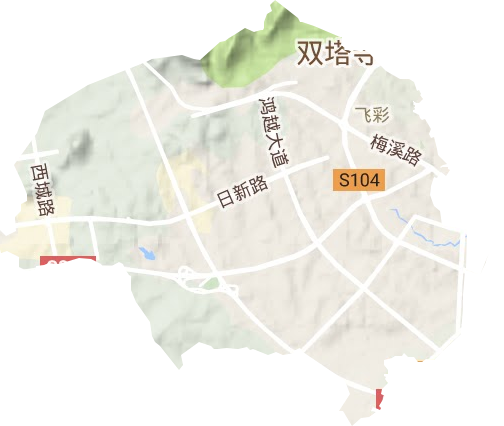 飛彩街道地形圖