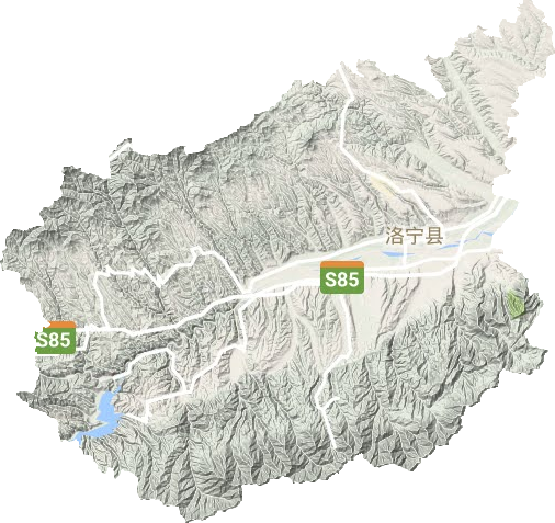 洛寧縣地形圖
