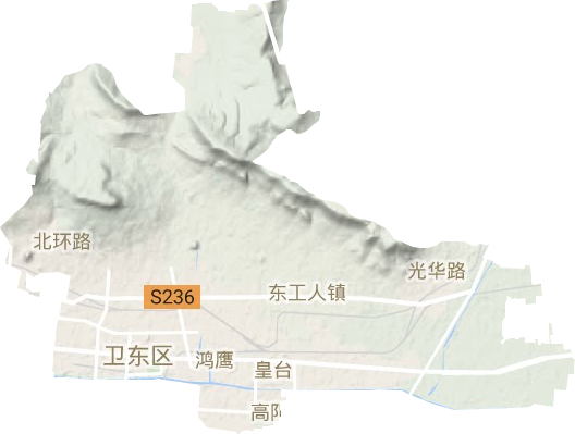 衛(wèi)東區(qū)地形圖