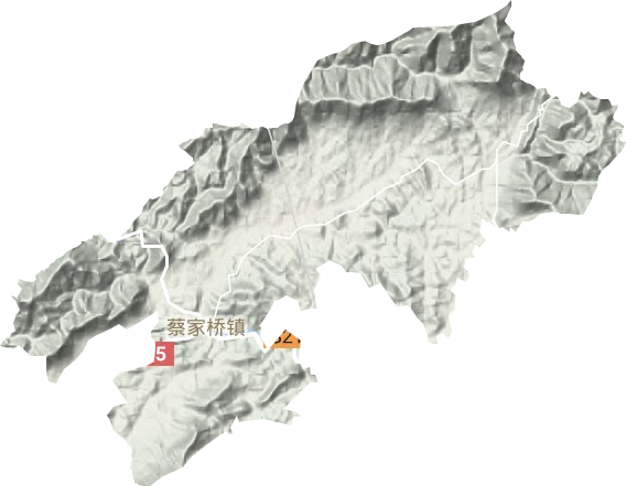 蔡家橋鎮(zhèn)地形圖