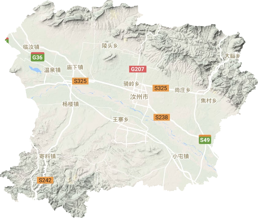 汝州市地形圖