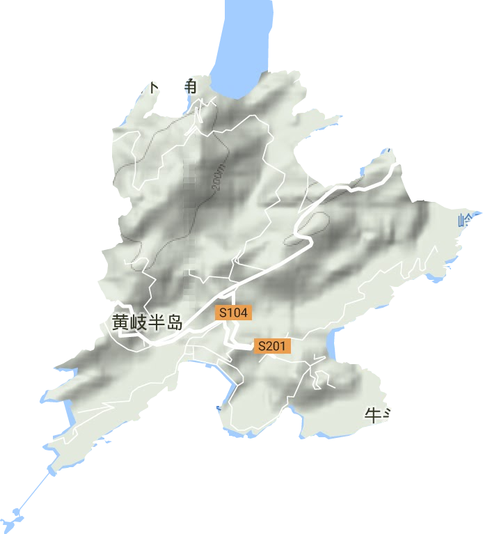 黃岐鎮地形圖