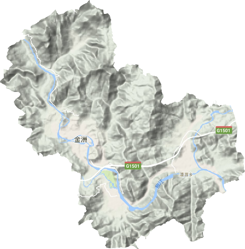 潘渡鄉地形圖
