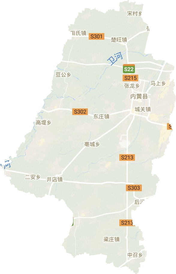 內黃縣地形圖