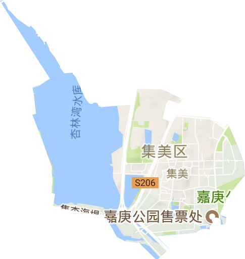 集美街道地形圖