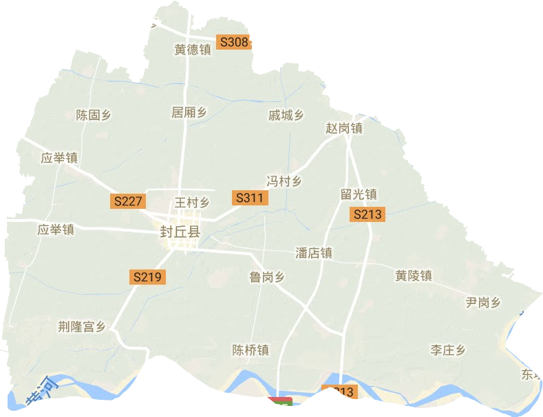 封丘縣地形圖