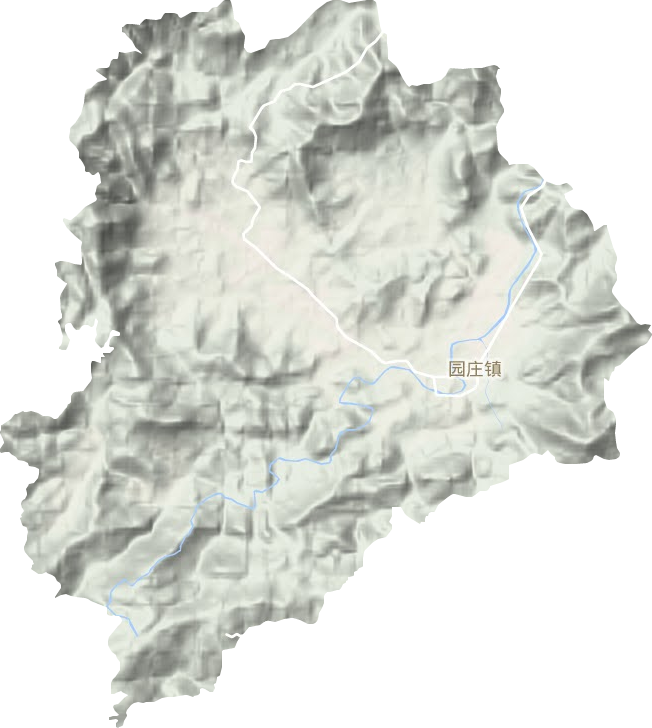 園莊鎮地形圖