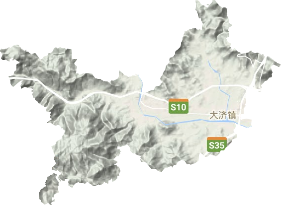 大濟(jì)鎮(zhèn)地形圖