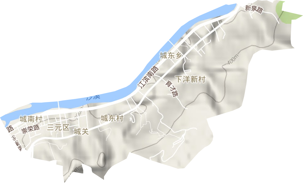 城關街道地形圖