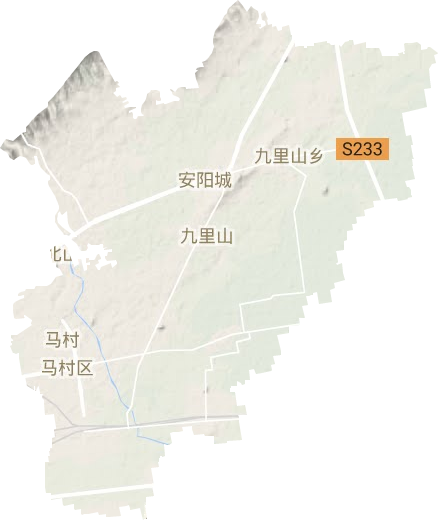 馬村區(qū)地形圖
