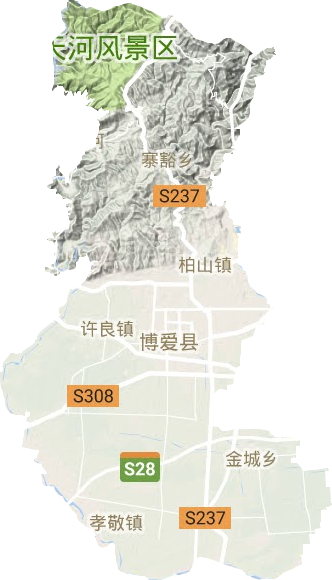博愛縣地形圖