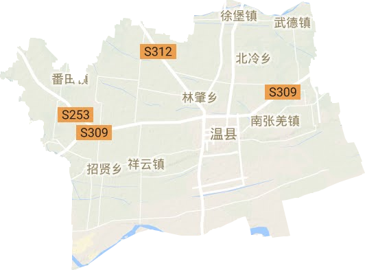 溫縣地形圖