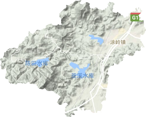 涂嶺鎮(zhèn)地形圖