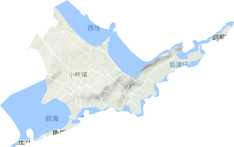 小岞鎮(zhèn)地形圖
