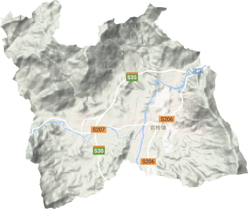 官橋鎮地形圖