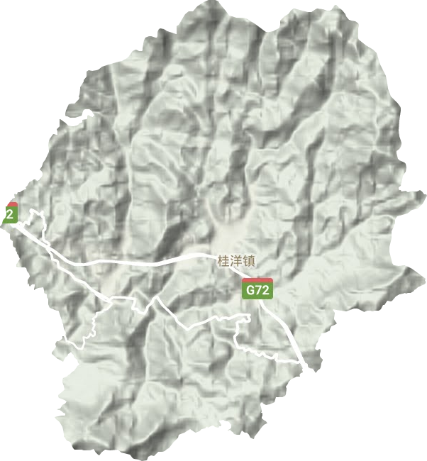 桂洋鎮(zhèn)地形圖