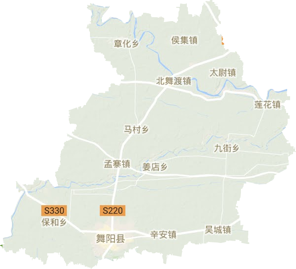 舞陽(yáng)縣地形圖