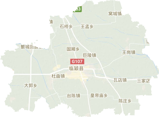 臨潁縣地形圖