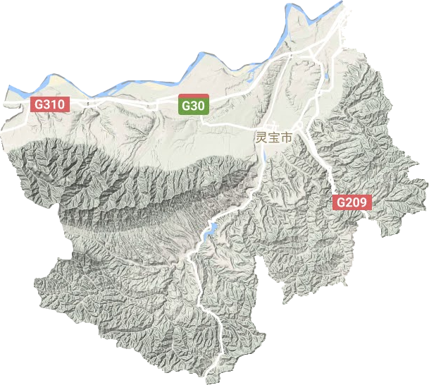 靈寶市地形圖