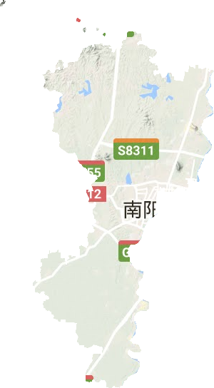 臥龍區地形圖