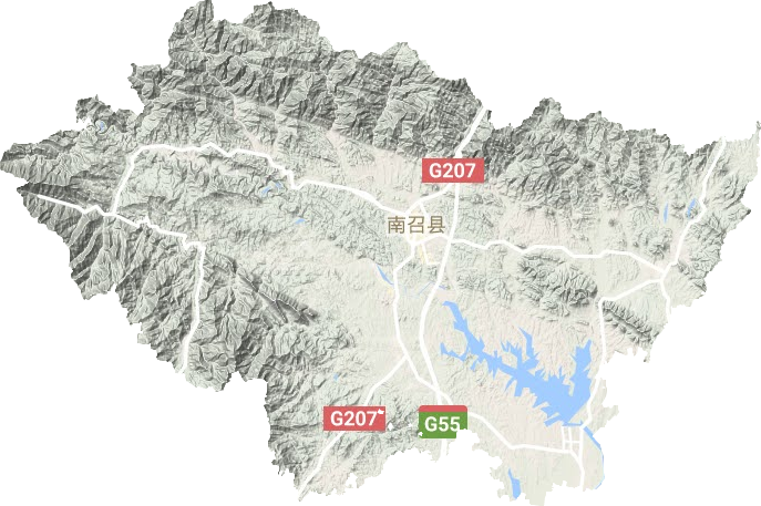 南召縣地形圖