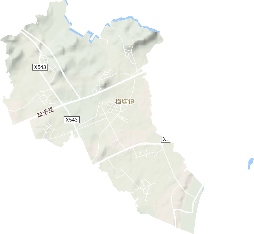 樟塘鎮(zhèn)地形圖