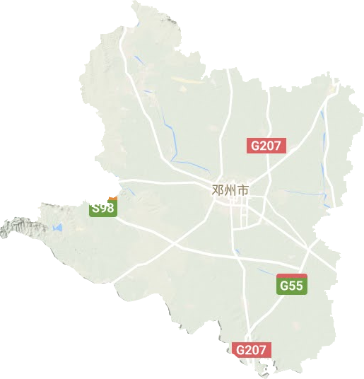 鄧州市地形圖