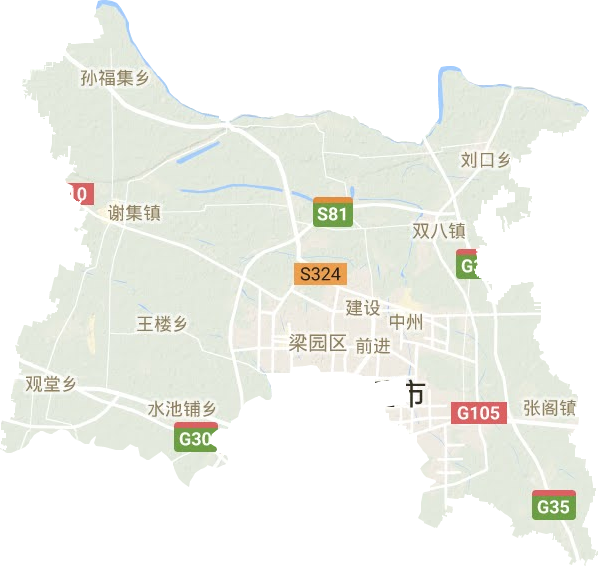 梁園區(qū)地形圖