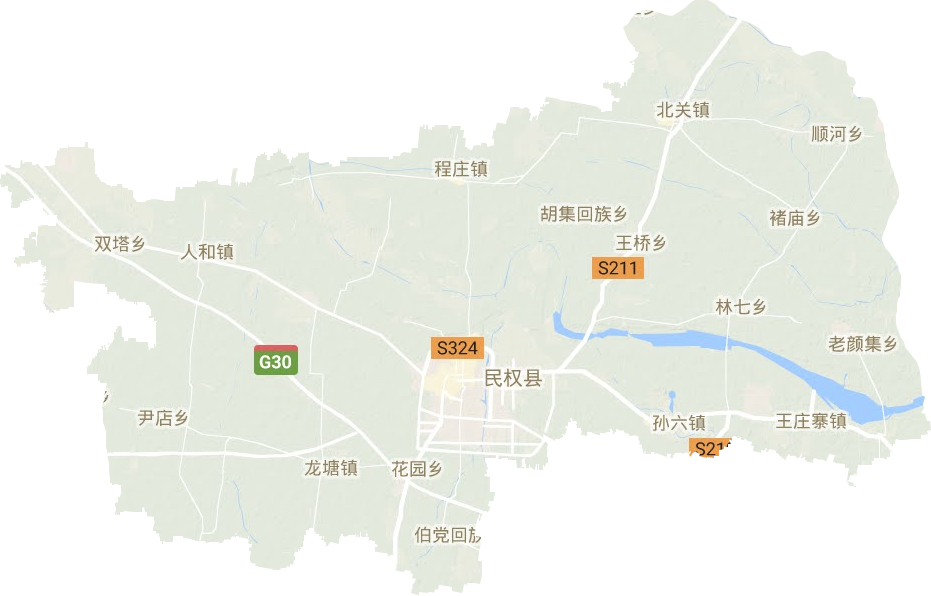 民權縣地形圖