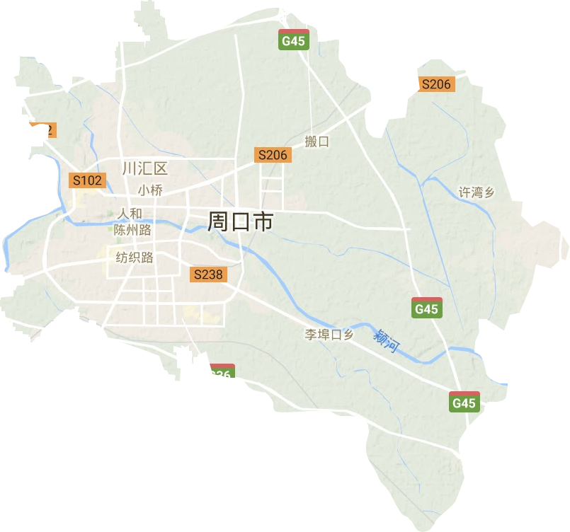 川匯區(qū)地形圖