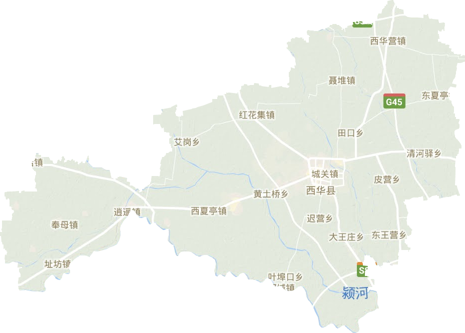 西華縣地形圖