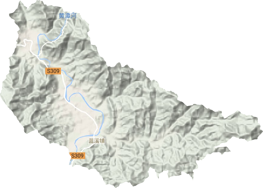 藍溪鎮地形圖