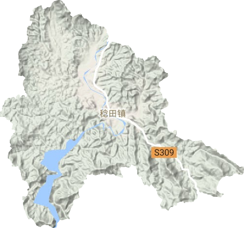 稔田鎮地形圖