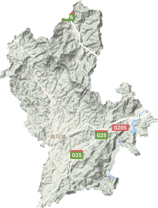 南陽鎮地形圖